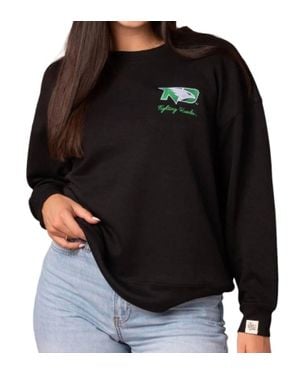 Fan Girl Clothing Und Hawks Embroidered Supersoft Crew Sweatshirt - Black