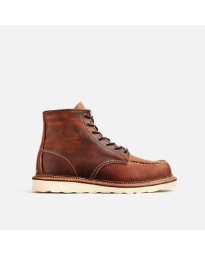 Red Wing Wing Classic 1907 Copper Rough & Tougs Leather Moc Toe 6" Boots - Brown