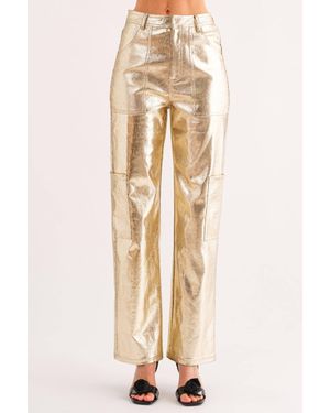 SOFIA The Label Metallic Pant - Natural