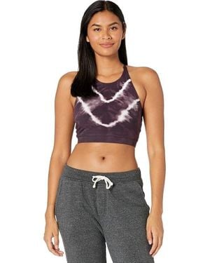 Electric and Rose Grayson Top Tie Dye Stretch Activewear Jdm825 - Purple