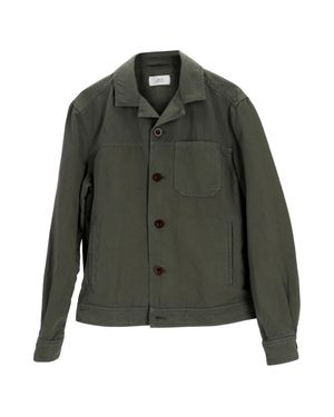 MR P. Camp-Collar Garment-Dyed Jacket - Green