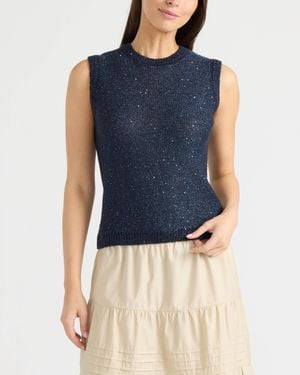 Ellen Tracy Sweater Top - Blue