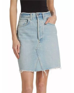 Citizens of Humanity Carolina Deconstructed Knee Skirt - Blue