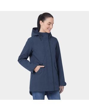Rokka&Rolla Stand Collar Trench Coat Windbreaker Jacket - Blue