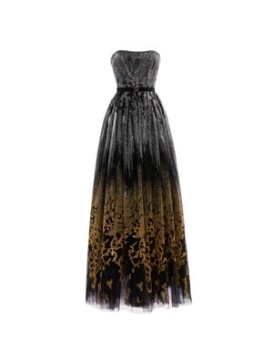 Saiid Kobeisy Long Embellished Gown - Brown
