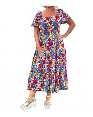 Southern Grace Elizabeth Midi Dress - Blue