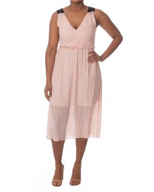 Hutch Z Dance With Me Sleeveless Midi Dress - Pink