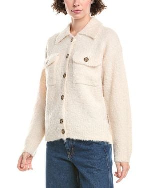 Madewell Jill Boucle Wool & Alpaca-Blend Sweater Jacket - Natural