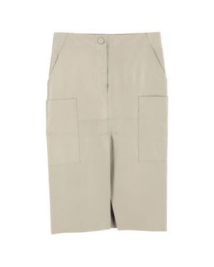 Petar Petrov Front Slit Midi Skirt With Pockets - Natural