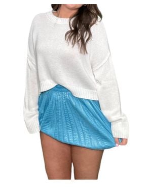 Sincerely Ours Snake Mini Skirt - Blue