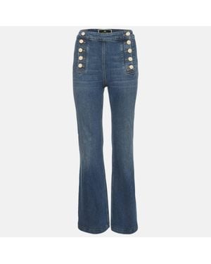Elisabetta Franchi Denim Flare Jeans S/Waist - Blue
