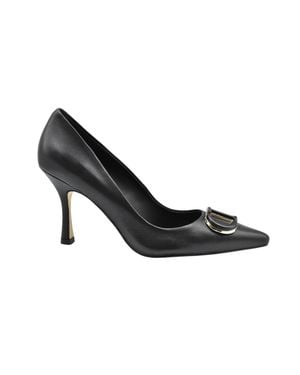 Twinset Pointed Toe Pumps With Buckle Accent - Black
