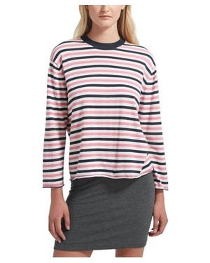 ATM Stripe Long Sleeve Sweater - Red