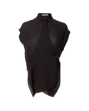 Alexander Wang T By Wrap Blouse - Black