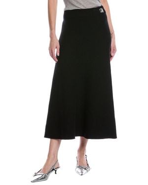 Rag & Bone Bridget Wool-Blend Midi Skirt - Black