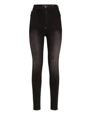 Philipp Plein Super High Waist Jegging Statement - Black