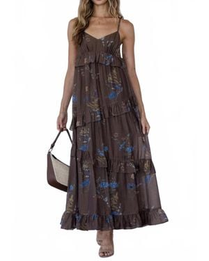 Storia Aleyna Floral Dress - Brown