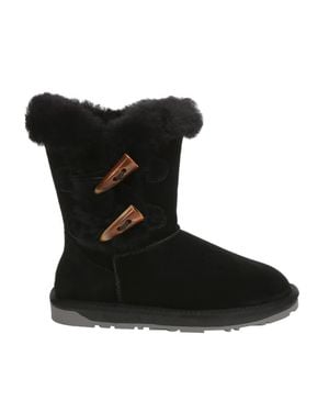 EverAu Australia Stork Horn Toggle Button Short Boots - Black