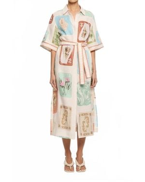 Kivari Kimono Shirt Dress - Multicolor