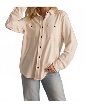 Panache Super Soft Button Up Shirt - Natural