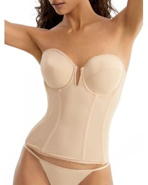 Dominique Vivienne Strapless Garter Bustier - Natural