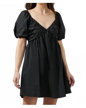 Sugarlips Leandra Poplin Mini Dress - Black