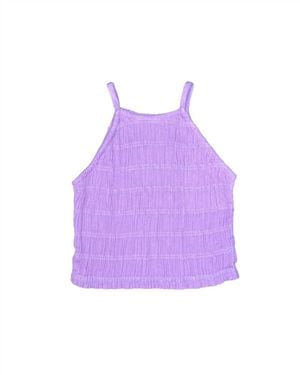 Bella Dahl Soft Smocked Halter Top - Purple