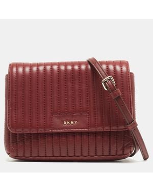 DKNY Quilted Leather Gansevoort Crossbody Bag - Red