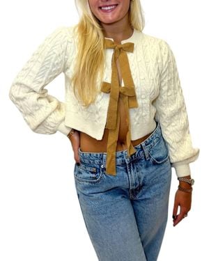 Storia Autumn Bow Tie Sweater - Blue