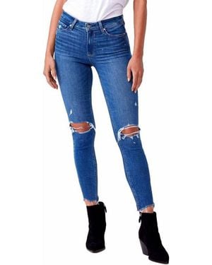 PAIGE Hoxton Transcend Vintage Stretch Ankle Jeans - Blue