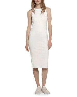 Current/Elliott Ava Round Neck Sleeveless Dress - White