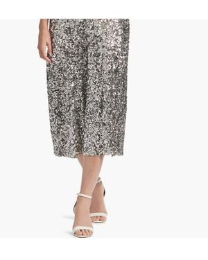 Sachin & Babi Roux Sequin Cutout Midi Dress - Gray