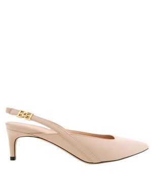 Bally Edeline Leather Slingback Pumps - Natural