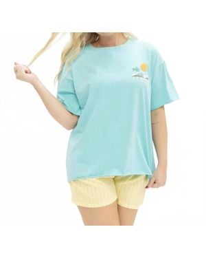 Southern Grace Chasing Sunshine Graphic Tee - Blue