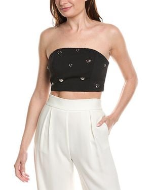 MILLY Sharlee Heart Applique Tube Top - Black