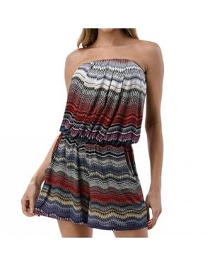 Ariella Tube Romper With Pockets - Brown