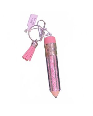 Sophia Collection Floating Glitter Pencil Keychain - Pink