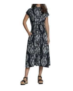 Apny Tie Front Midi Dress - Black