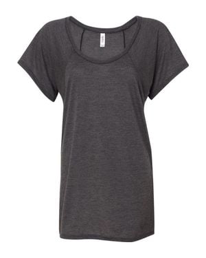 Bella Canvas Flowy Raglan Tee - Black