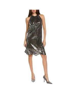 Kobi Halperin Maya Asymmetrical Sequin Cocktail Dress - Black