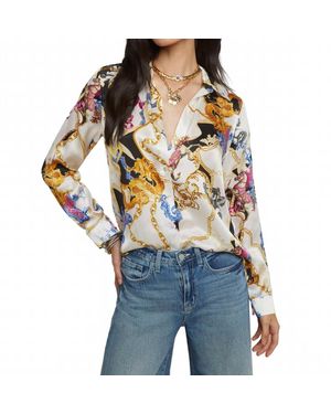 L'Agence Tyler Silk Blouse - Blue