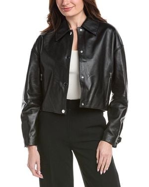 BOSS Boss Sassina Leather Jacket - Black