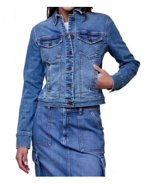 Hidden Jeans Rebel Fitted Stretch Trucker Jacket - Blue