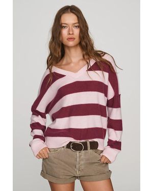Pilcro 100% Cashmere V-Neck Sweater - Red