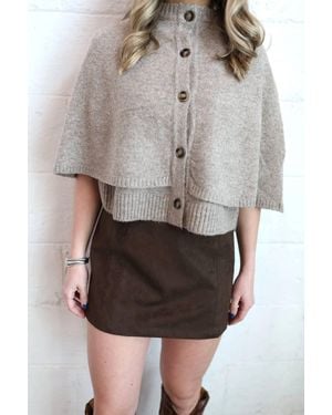 Storia Suede Mini Skirt - Gray