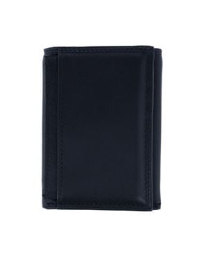 Buxton Rfid Nappa Leather Removable Id Trifold Wallet - Blue