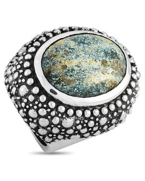 King Baby Studio And Spotted Beaded Texture Ring - Green