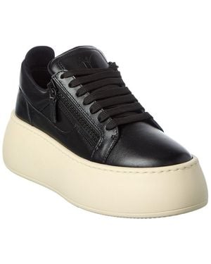 Giuseppe Zanotti Alma Leather Platform Sneaker - Black
