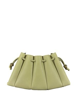 THEMOIRÈ Calipso Bottalato Drawstring Shoulder Bag - Green