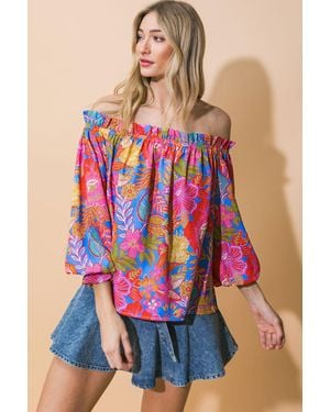 TRUEDAMES Just What I Needed Woven Top - Blue